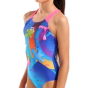 Arena Girls Inventive Swimsuit Swim Pro Back - blue multi-neon blue-shocking pink