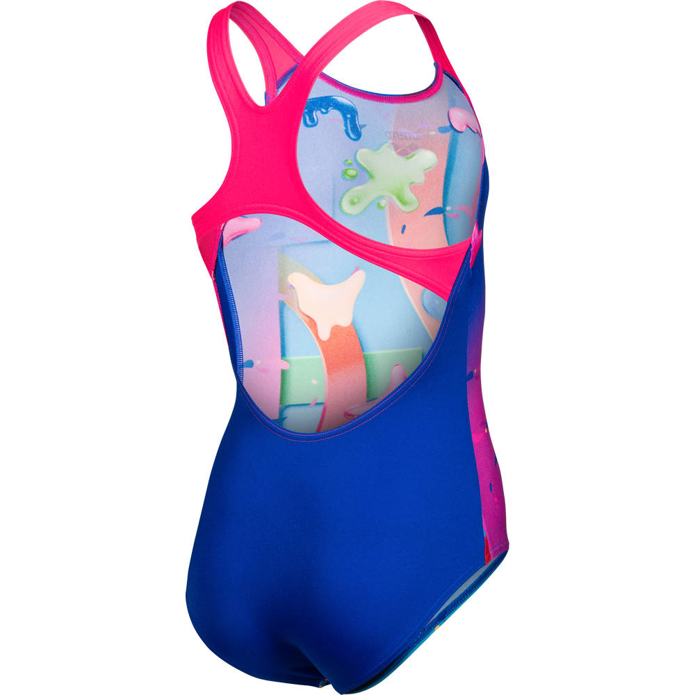 Arena Girls Inventive Swimsuit Swim Pro Back - blue multi-neon blue-shocking pink