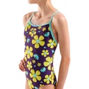 Arena Girls Spring Swimsuit Lightdrop Back - plum multi-water