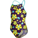 Arena Girls Spring Swimsuit Lightdrop Back - plum multi-water