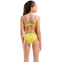 Arena Girls Logo Swimsuit Two Pieces - yellow star-water-shocking pink