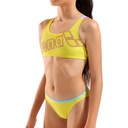 Arena Girls Logo Swimsuit Two Pieces - yellow star-water-shocking pink