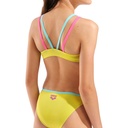 Arena Girls Logo Swimsuit Two Pieces - yellow star-water-shocking pink