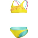Arena Girls Logo Swimsuit Two Pieces - yellow star-water-shocking pink