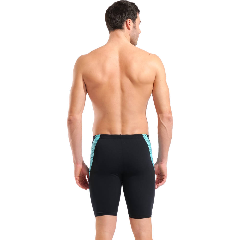 Arena Mens Allover Swim Jammer - black-water multi