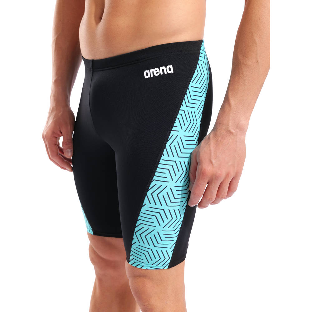 Arena Mens Allover Swim Jammer - black-water multi