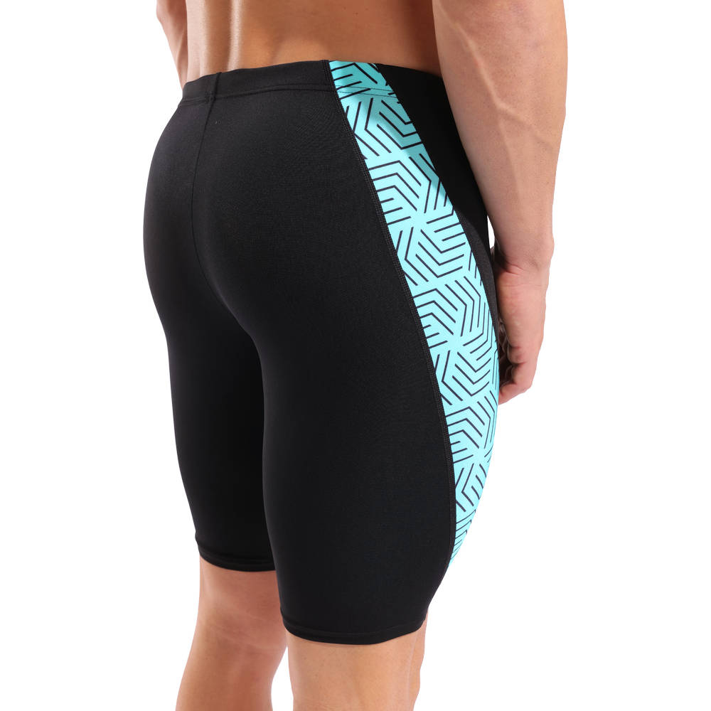 Arena Mens Allover Swim Jammer - black-water multi