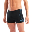 Arena Mens Graphic Swim Short - black-turquoise