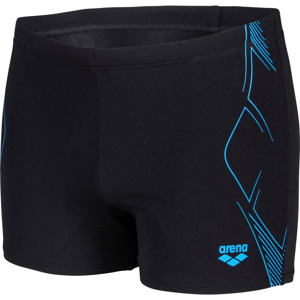 Arena Mens Graphic Swim Short - black-turquoise