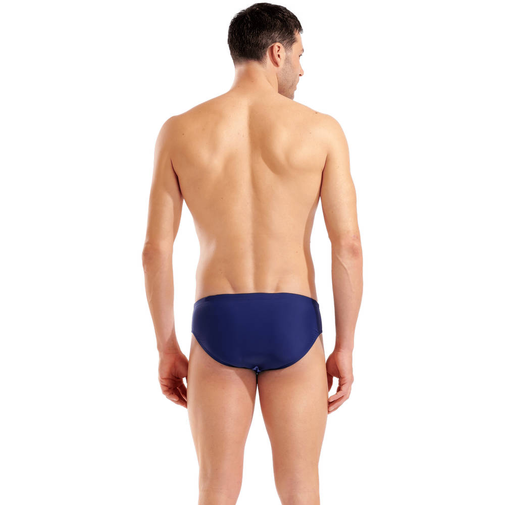 Arena Mens Stripeflow Swim Briefs - navy-turquoise-white