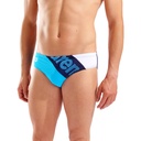 Arena Mens Stripeflow Swim Briefs - navy-turquoise-white