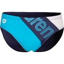 Arena Mens Stripeflow Swim Briefs - navy-turquoise-white