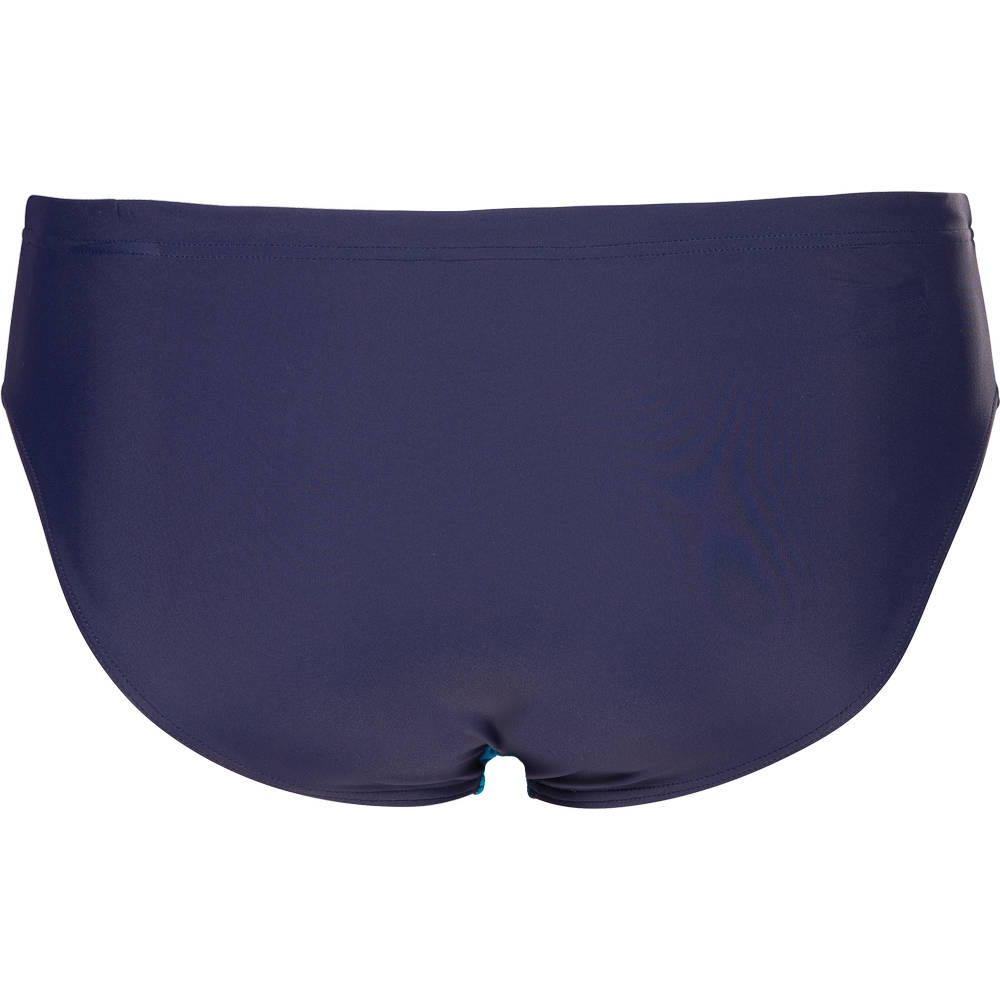 Arena Mens Stripeflow Swim Briefs - navy-turquoise-white