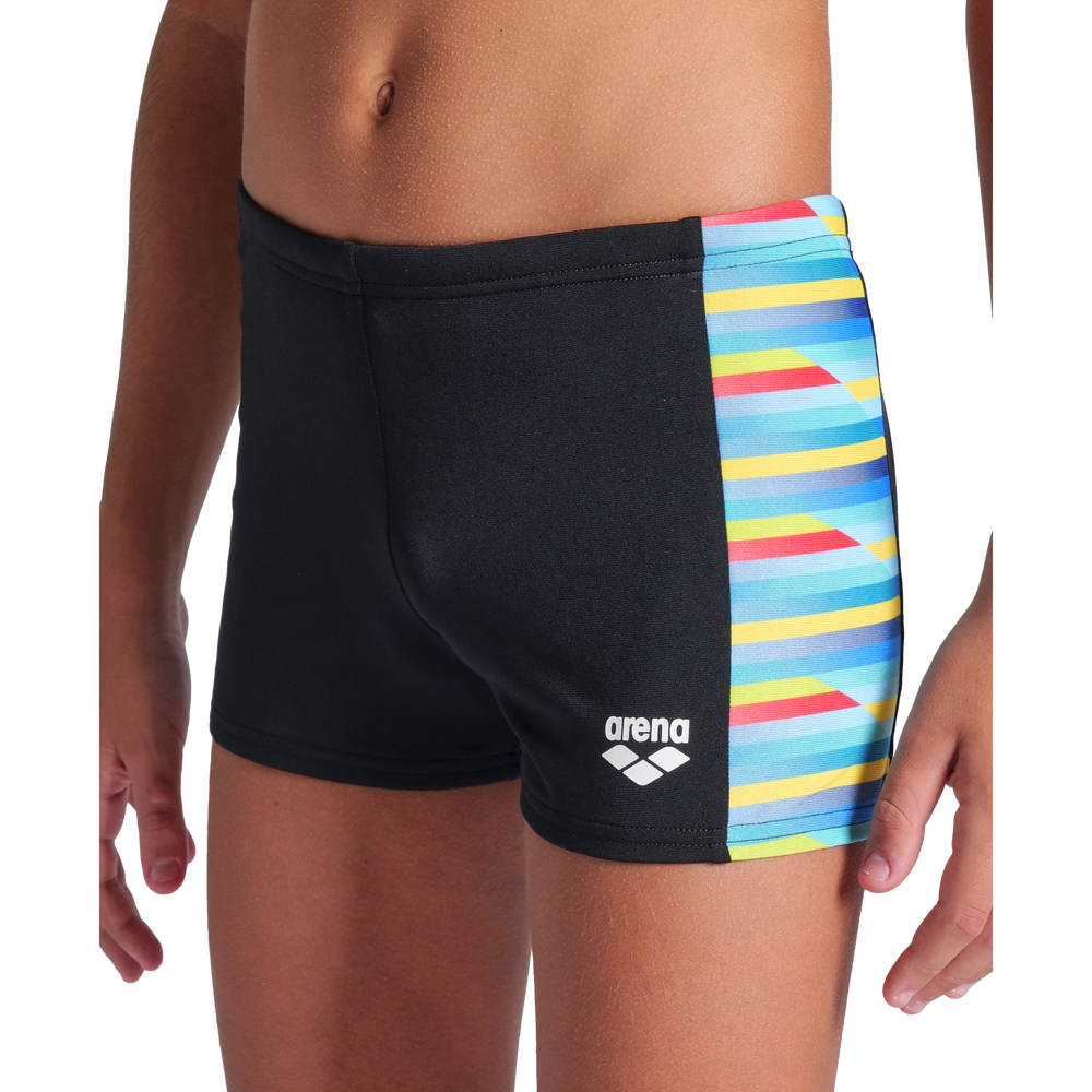 Arena Boys Racing Stripe Swim Short (black-black multi)