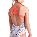 Arena Girls Confetti Swimsuit Swim Pro Back (white-bright coral)