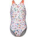 Arena Girls Confetti Swimsuit Swim Pro Back (white-bright coral)