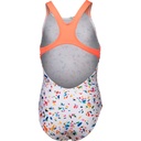 Arena Girls Confetti Swimsuit Swim Pro Back (white-bright coral)