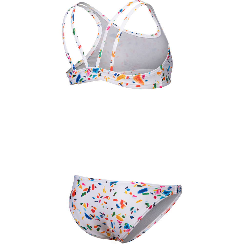 Arena Girls Confetti Swimsuit Two Pieces (white multi)