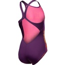 Arena Girls Multi Colours Swimsuit V Back (plum)