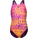 Arena Girls Multi Colours Swimsuit V Back (plum)