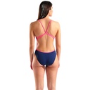 Arena Womens Arch Swimsuit Laceback - blue-navy-pink