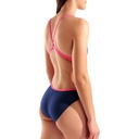 Arena Womens Arch Swimsuit Laceback - blue-navy-pink