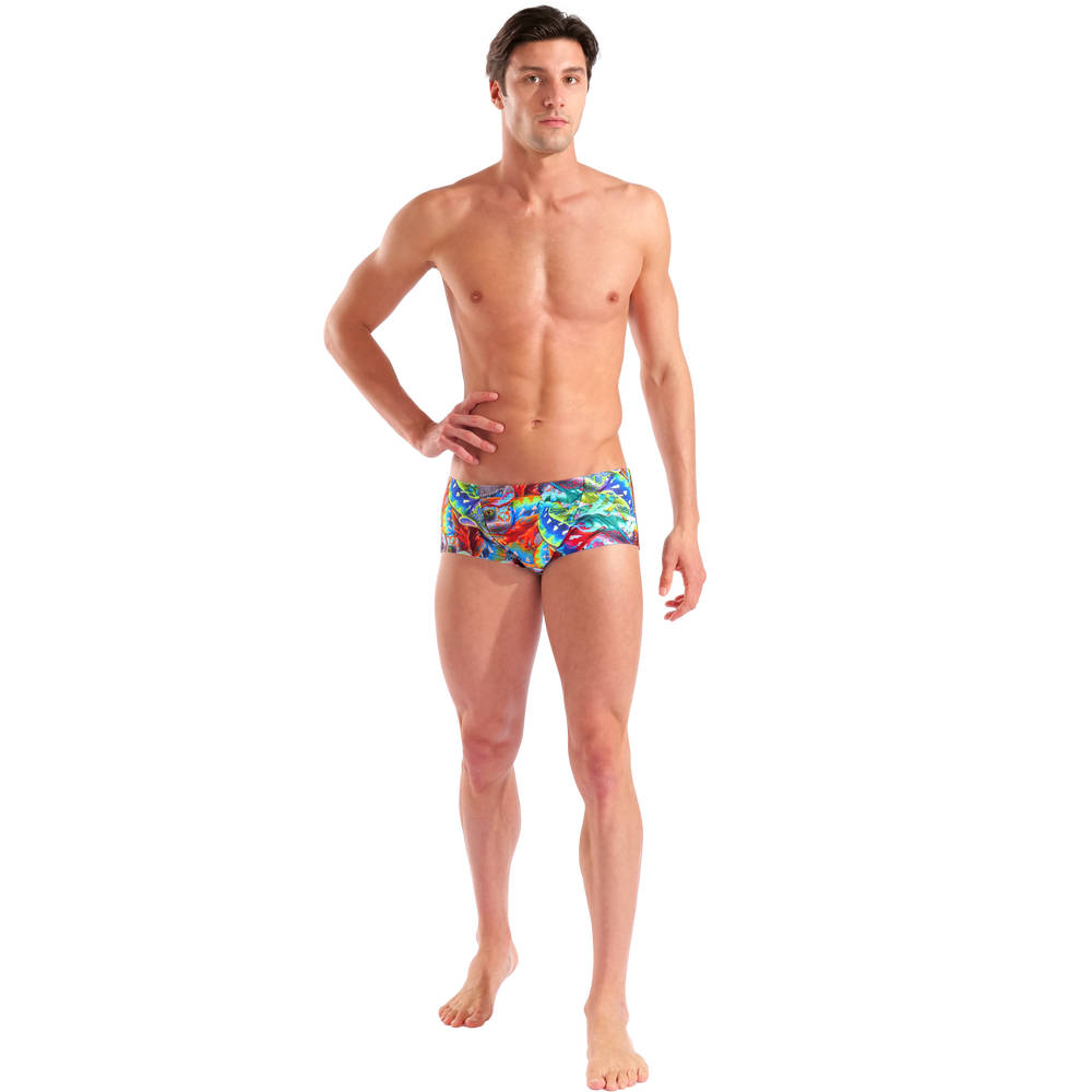 Arena Mens Iguanas Swim Low Waist Short (black-multi)