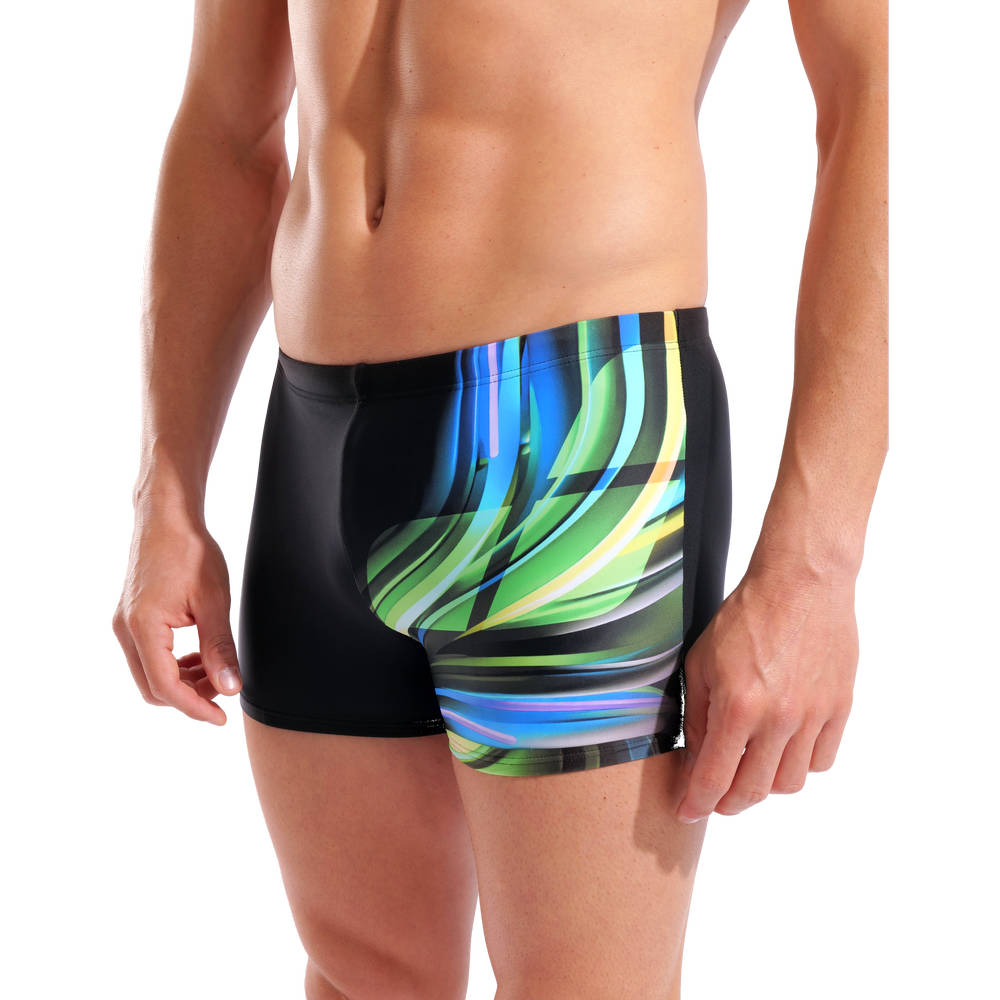 Arena Mens Bloom Swim Short (multi black-black)