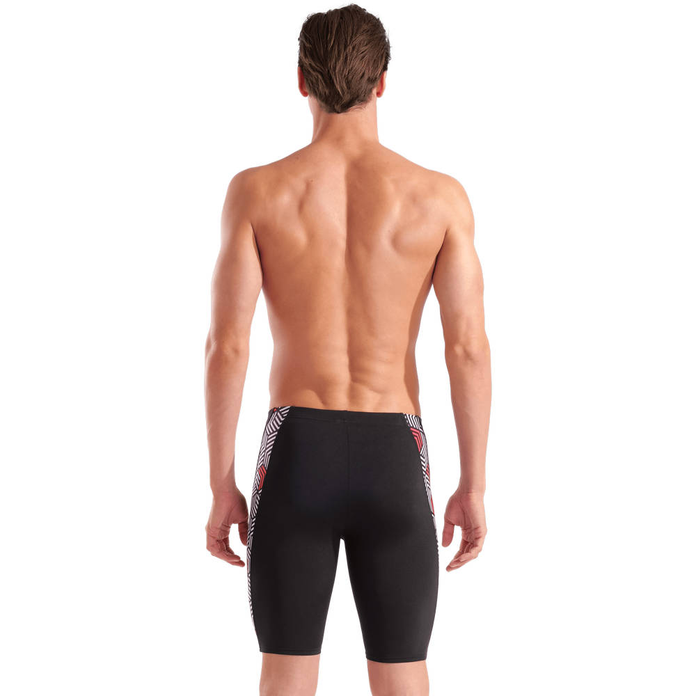 Arena Mens Geometry Swim Jammer (multi black-black)