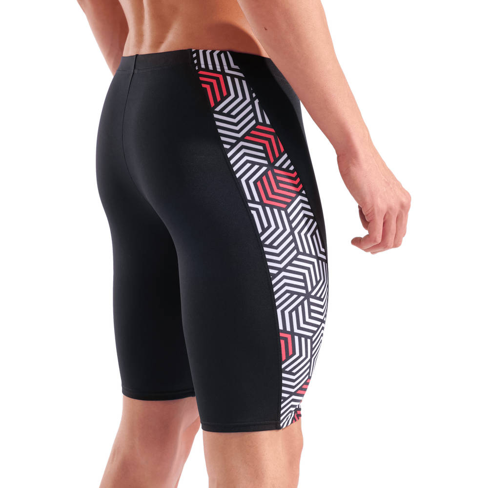 Arena Mens Geometry Swim Jammer (multi black-black)