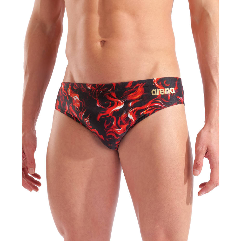 Arena Mens Graphic Swim Briefs (multi black)