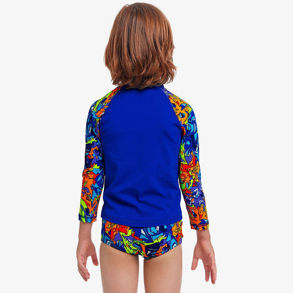Funky Trunks Toddler Boys Zippy Rash Vest - Mixed Mess