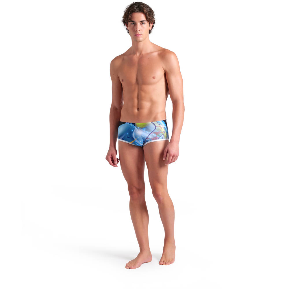 Arena Mens One Print Low Waist Short (black multi-white)