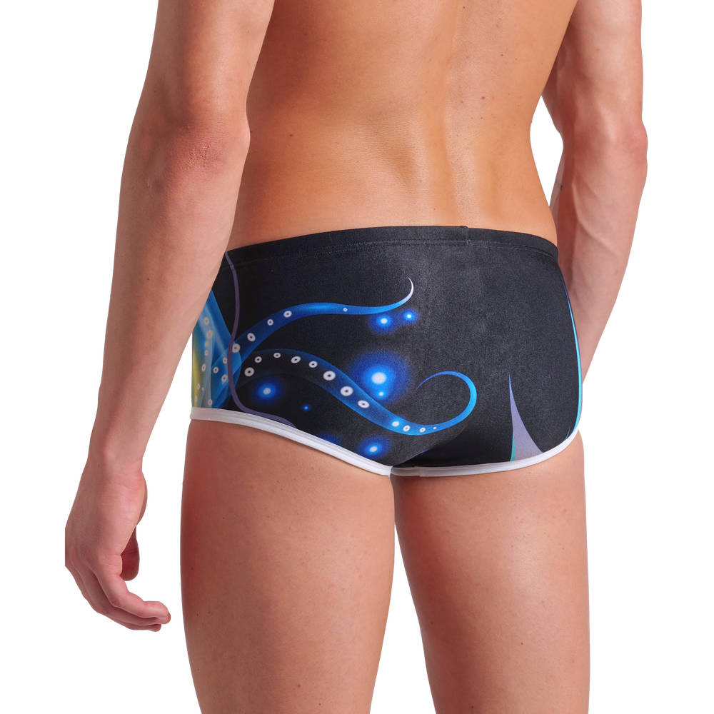 Arena Mens One Print Low Waist Short (black multi-white)