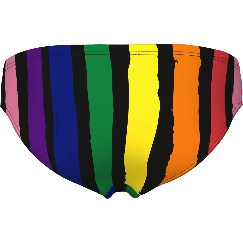 Arena Mens Painters Stripe Swim Briefs (black multi-black)