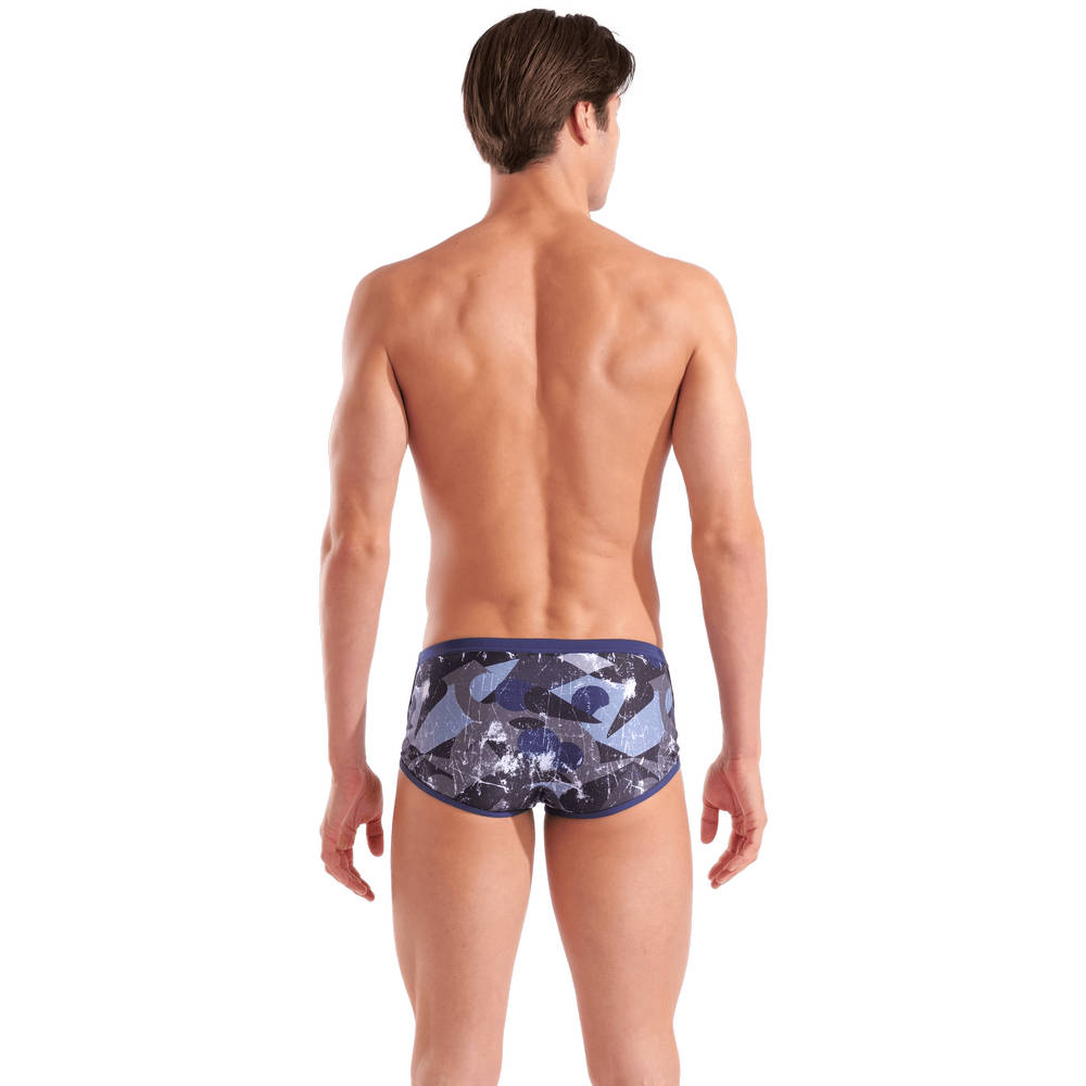 Arena Mens Scratched Swim Low Waist Short (multi black-navy)