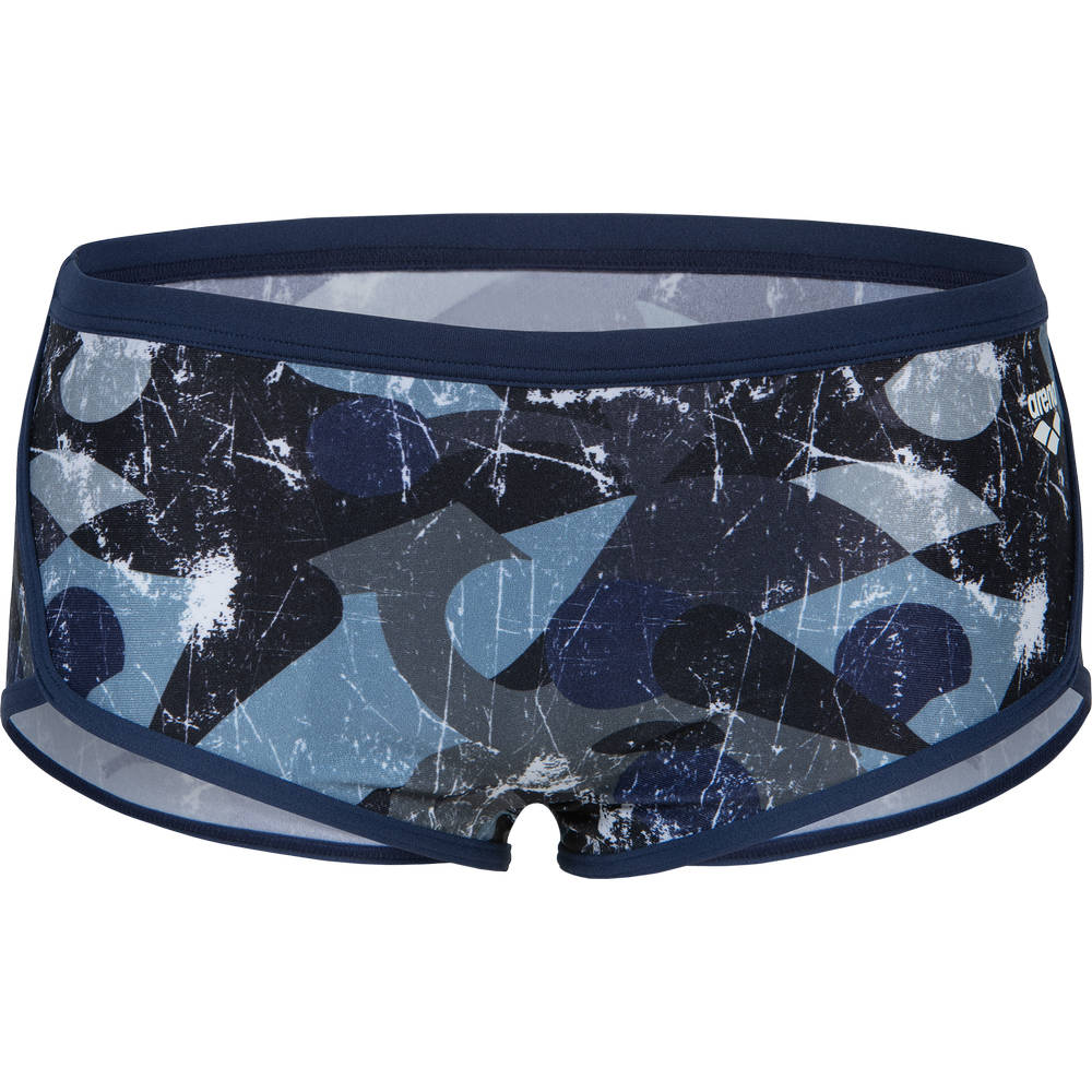Arena Mens Scratched Swim Low Waist Short (multi black-navy)