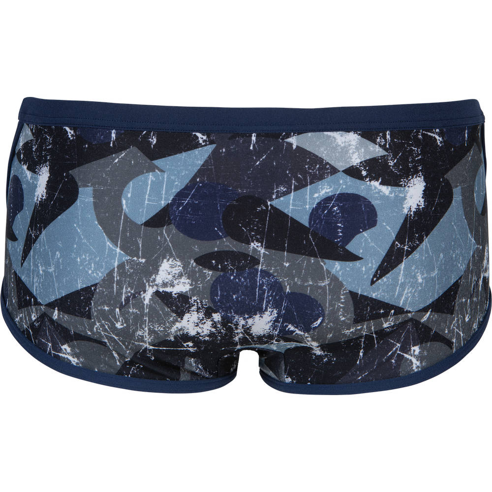 Arena Mens Scratched Swim Low Waist Short (multi black-navy)