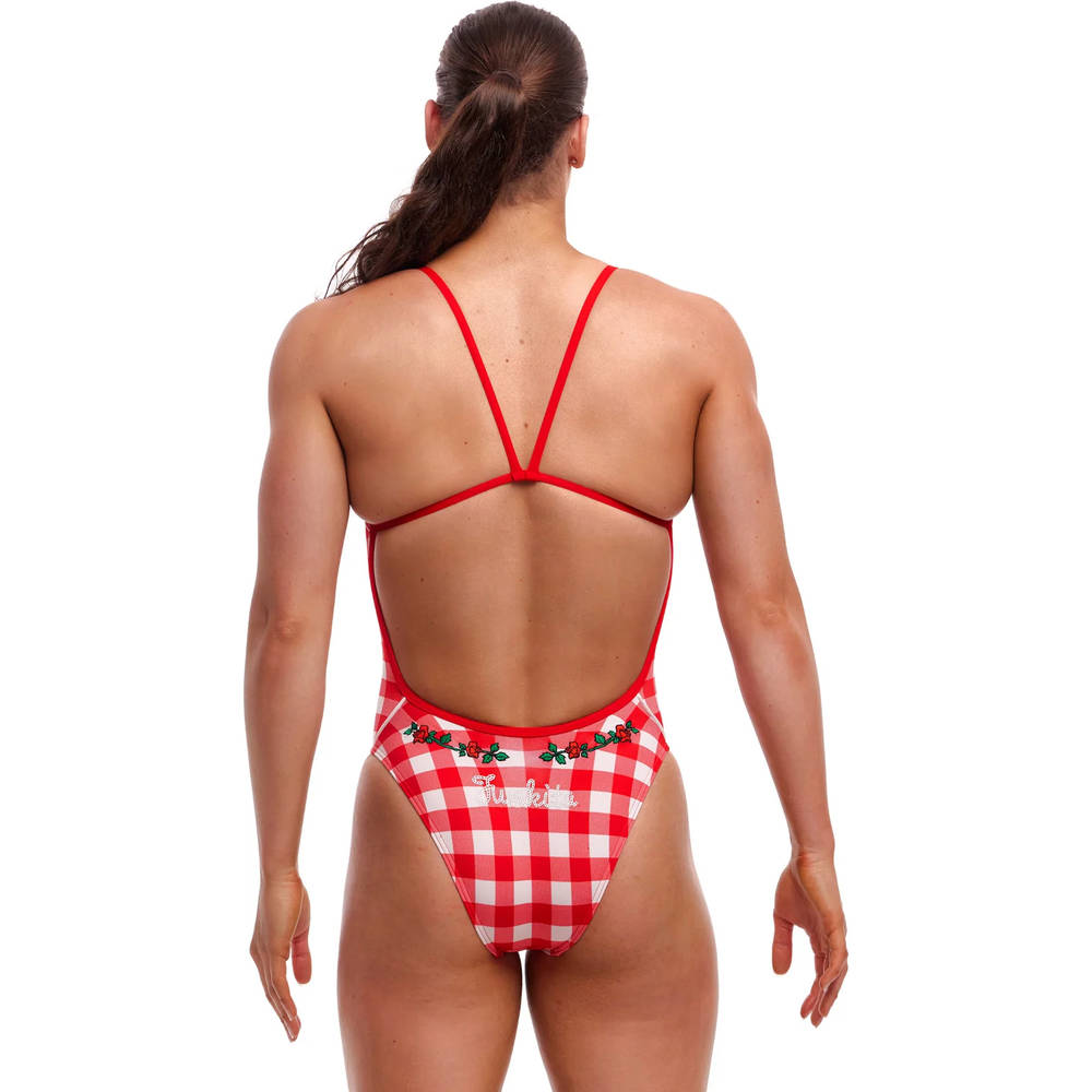 Funkita Ladies Single Strength One Piece - Red Checker