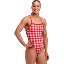 Funkita Ladies Single Strength One Piece - Red Checker