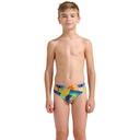 Arena Boys Sticker Swim Briefs (neon blue-multi)