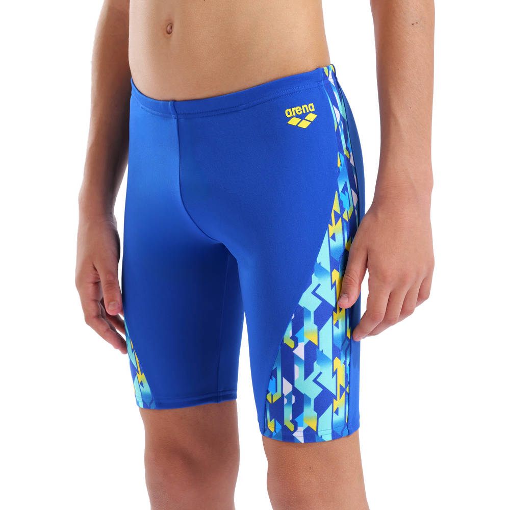 Arena Boys Print Swim Jammer - neon blue-yellow multi