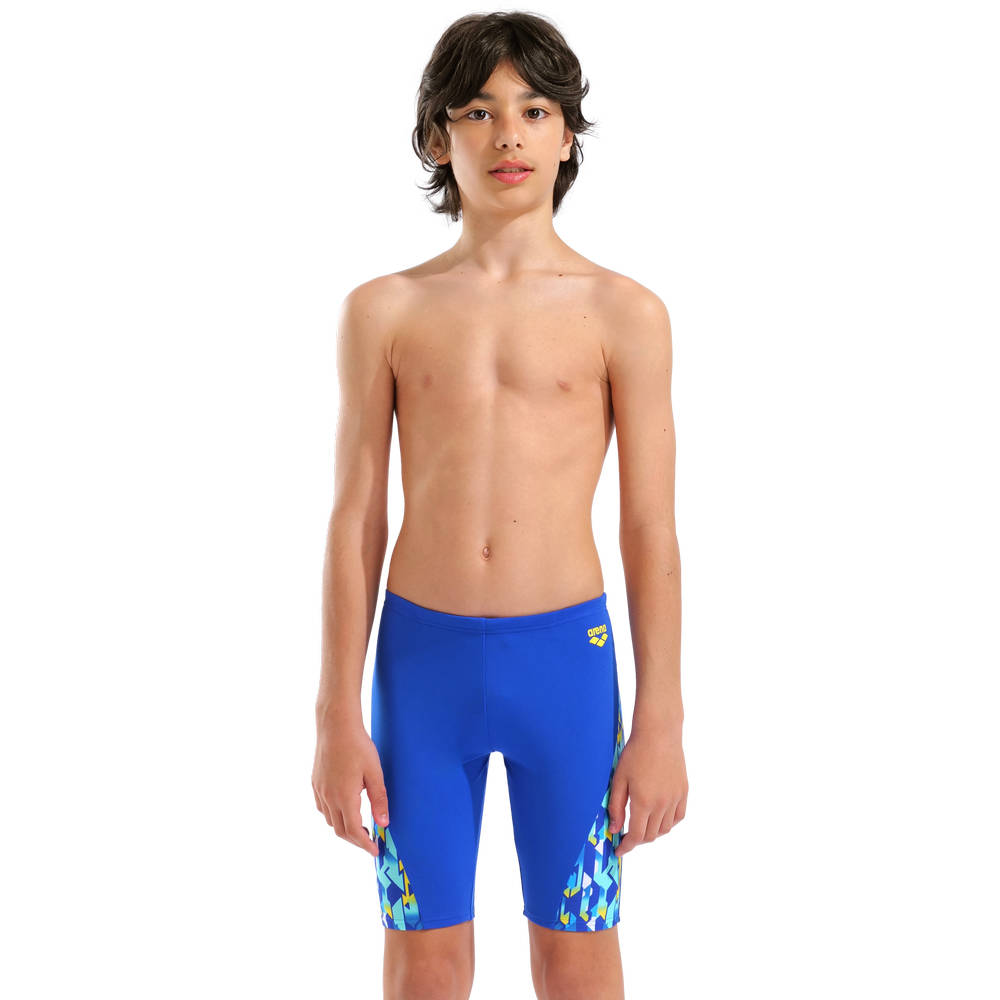 Arena Boys Print Swim Jammer - neon blue-yellow multi