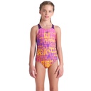Arena Girls Multi Colours Swimsuit V Back