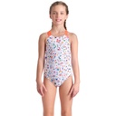 Arena Girls Confetti Swimsuit Swim Pro Back - white-bright coral