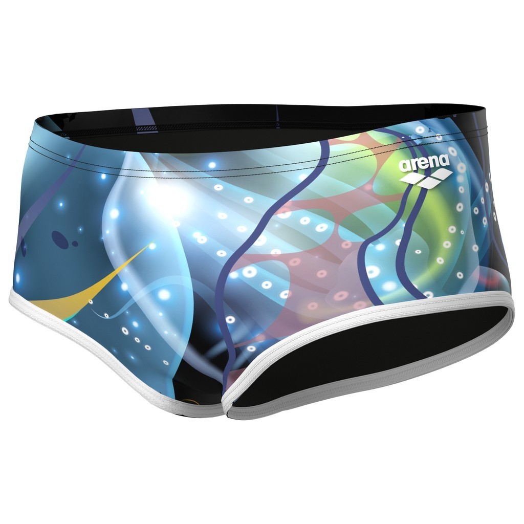 Arena Mens One Print Low Waist Short - black multi-white