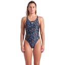 Arena Womens Confetti Swimsuit Swim Tech Multi - black-white