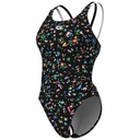 Arena Womens Confetti Swimsuit Swim Tech Multi - black-white