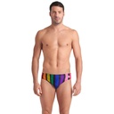 Arena Mens Painters Stripe Swim Briefs - black multi-black