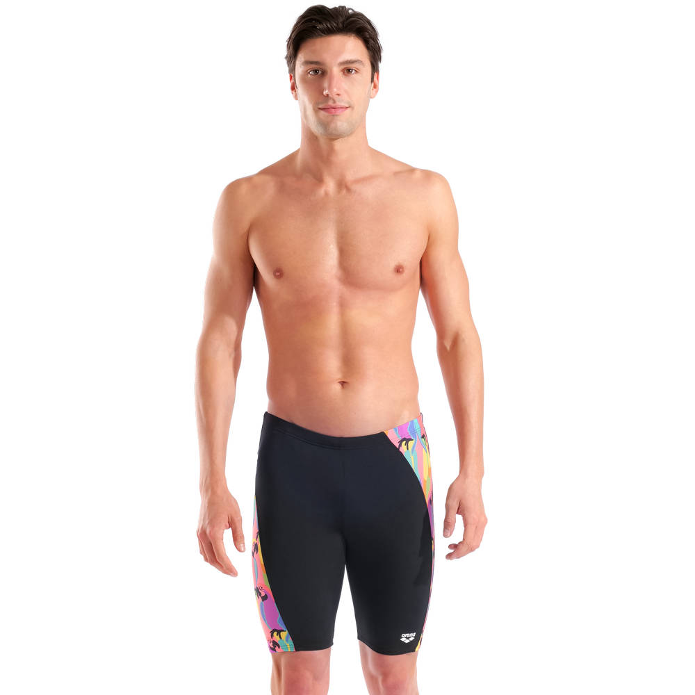 Arena Mens Tropical Delight Swim Jammer (black-multi)